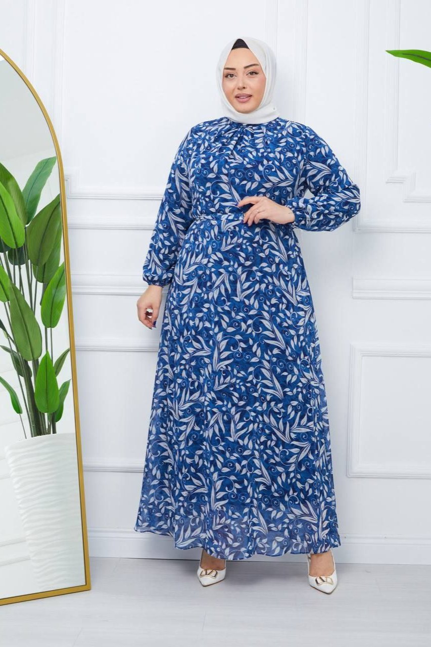 Plus Size Elegant Printed Dress