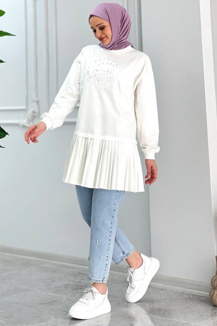 casual Plisse Tunic