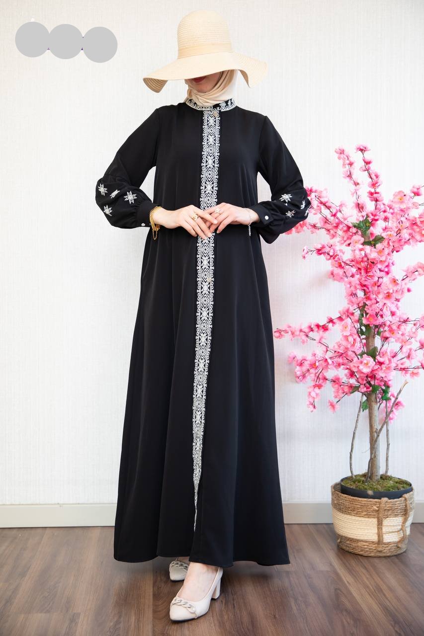 Elegant Embroidered Abaya