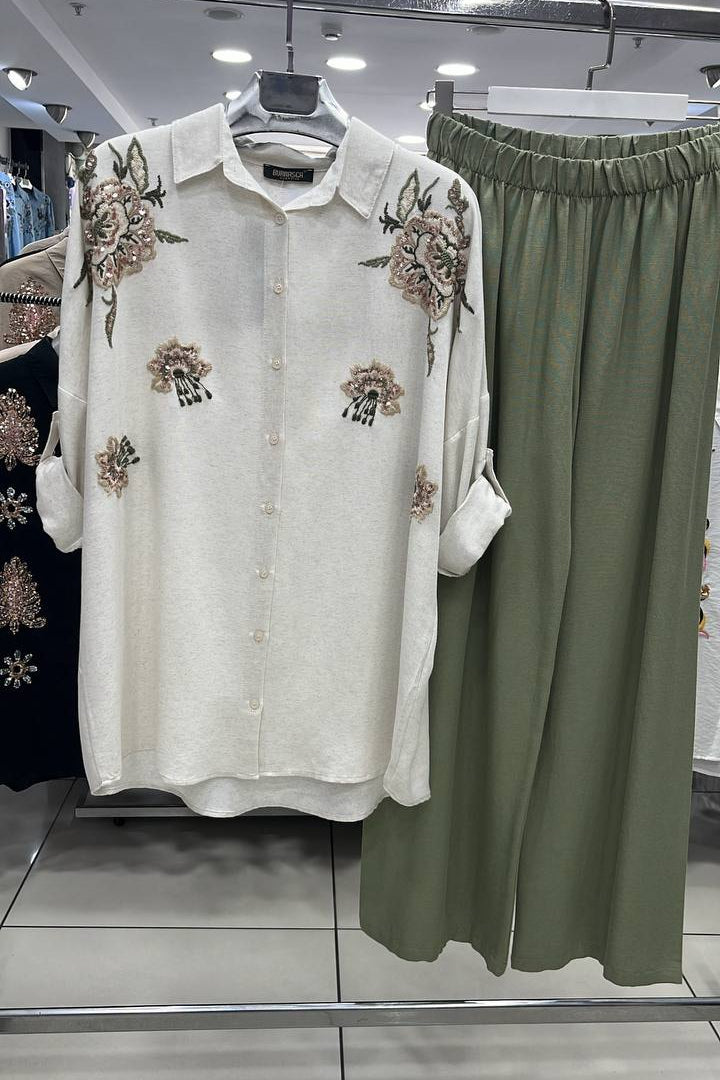 Elegant Flower Set _Beige