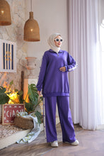 Load image into Gallery viewer, Casual Cotton Tracksuit - Purple
