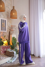 Load image into Gallery viewer, Casual Cotton Tracksuit - Purple
